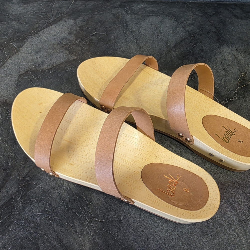 Beek Tan Leather Women's Sandals